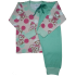 0336 Pijama Rosa com Bolas Verde e Calça Verde  +R$ 55,00